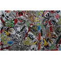 Фолио Sticker Bomb модел 13 + ламинат - 1.52м.